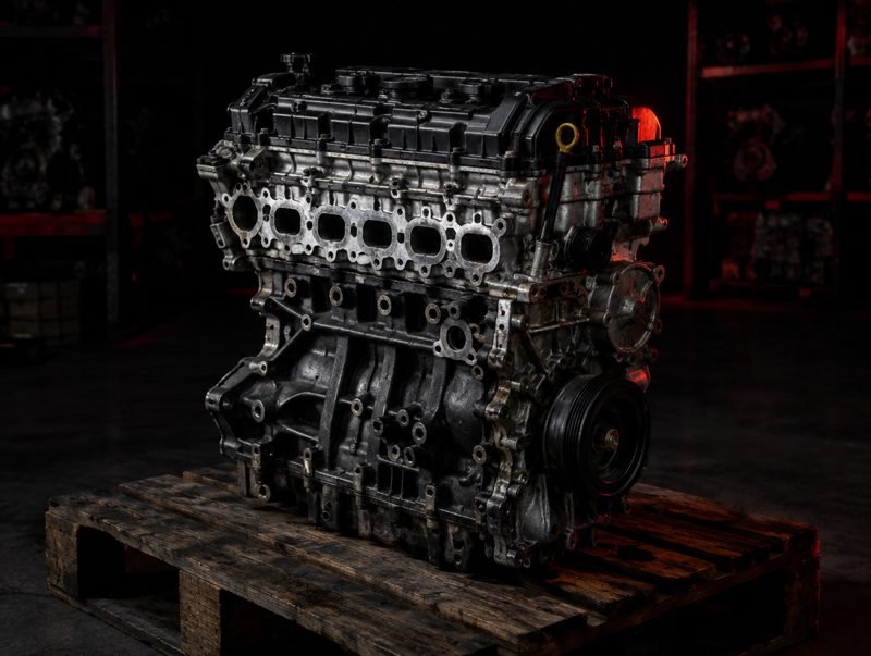 Motor usado sobre un palé